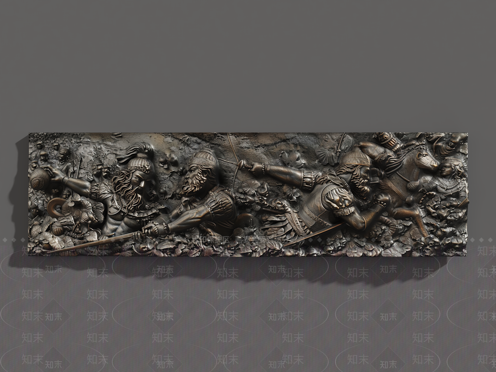 中式雕花3D模型渲染效果图