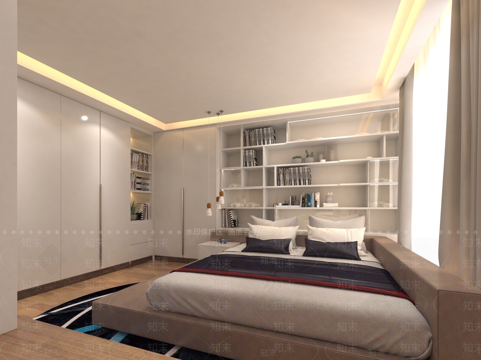 现代榻榻米卧室3D模型下载【ID:1160598870】