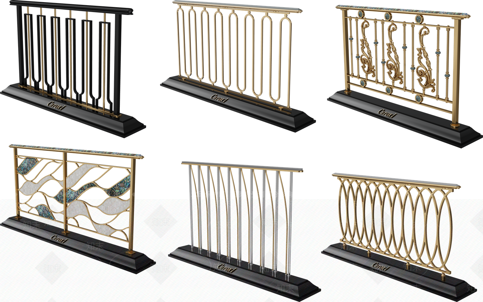 卡洛希楼梯轻法现代护栏花板合集13D模型下载【ID:1160606567】