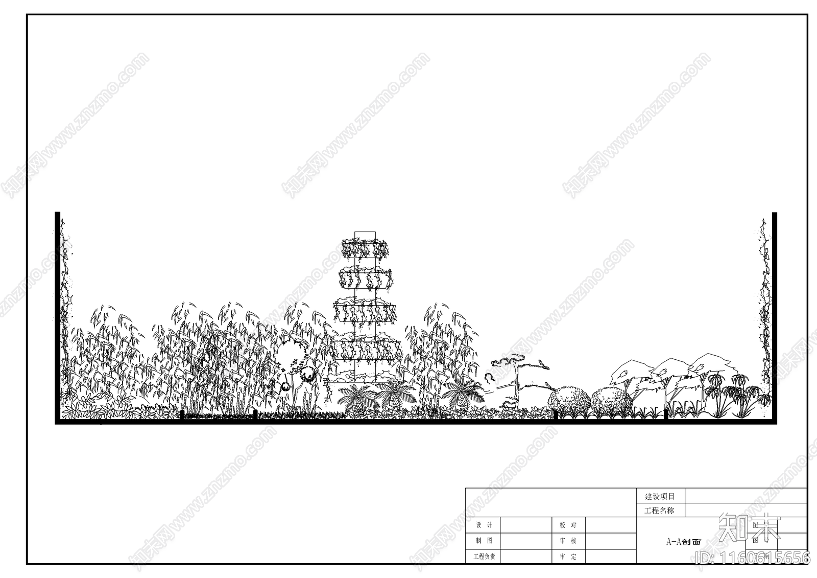 某新区二栋屋顶花园绿化平面布置图施工图下载【ID:1160615656】