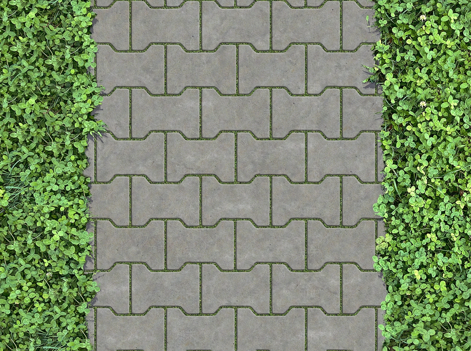 无缝公园透水砖草坪砖植草砖停车位铺装铺路贴图下载【ID:1160625941】
