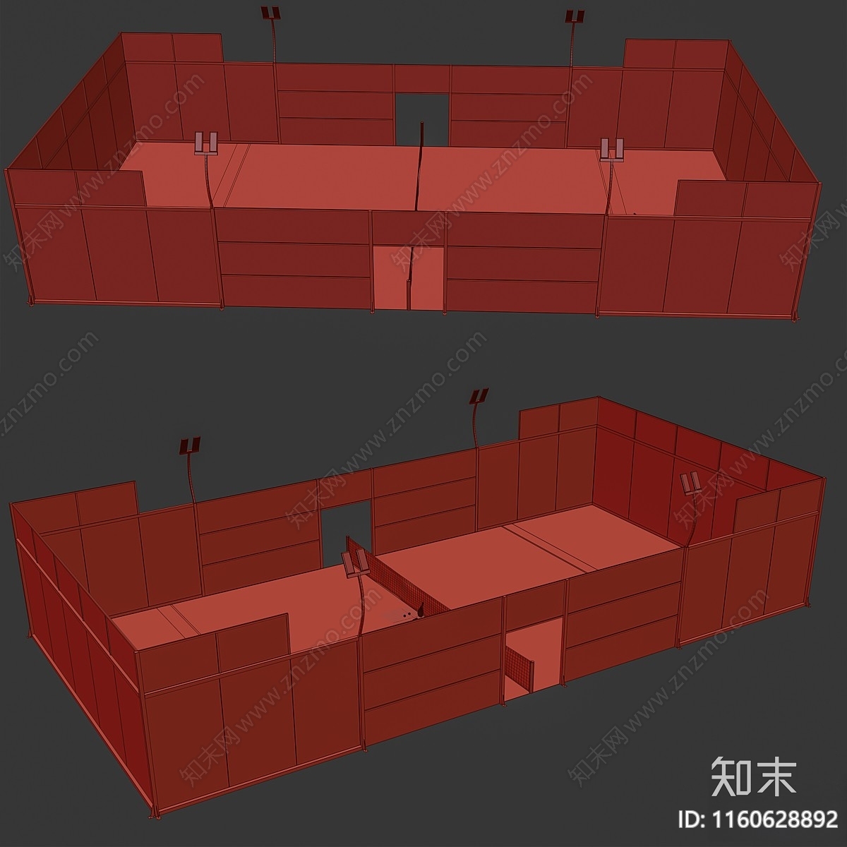 现代网球球场3D模型下载【ID:1160628892】