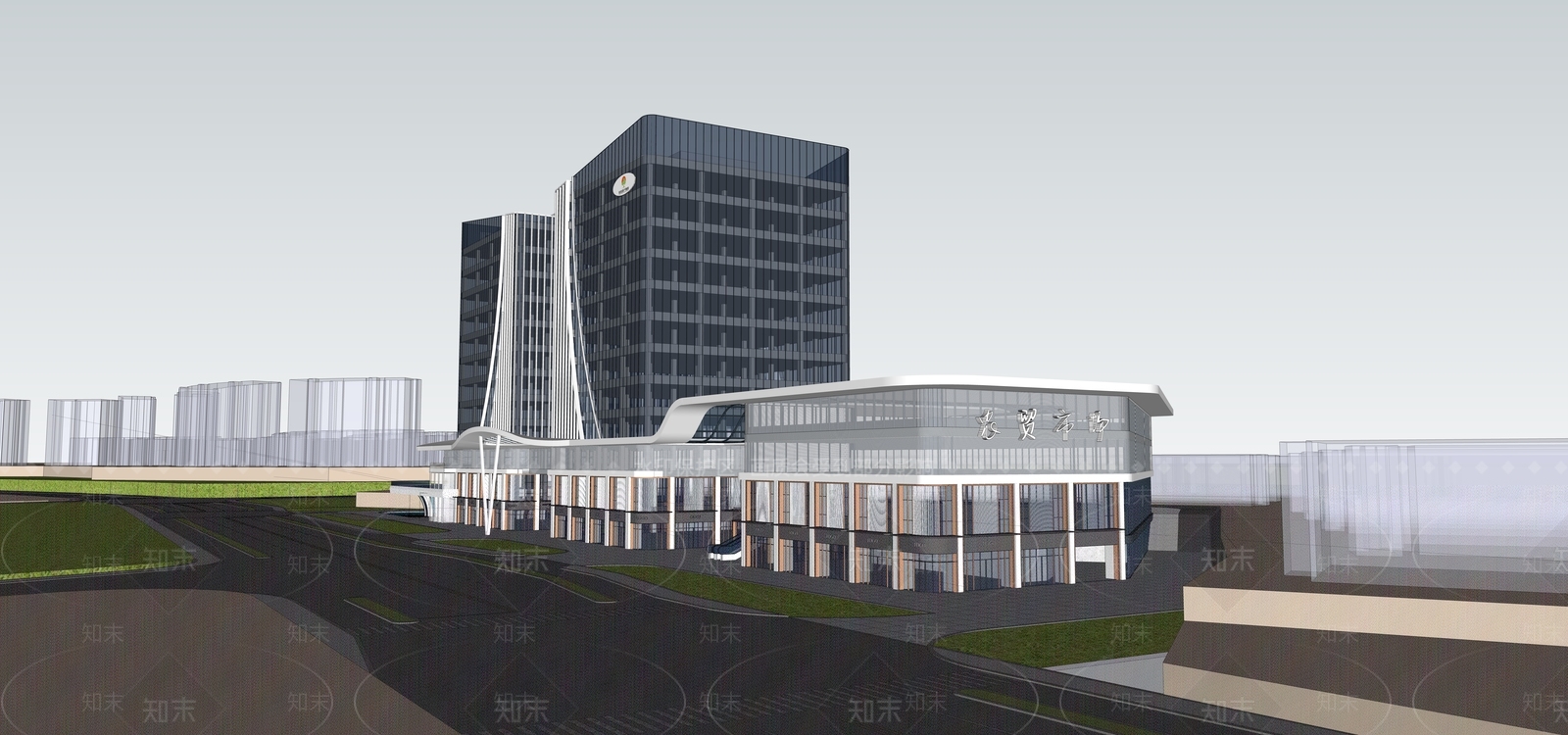 现代农贸市场SU模型下载【ID:1160632815】