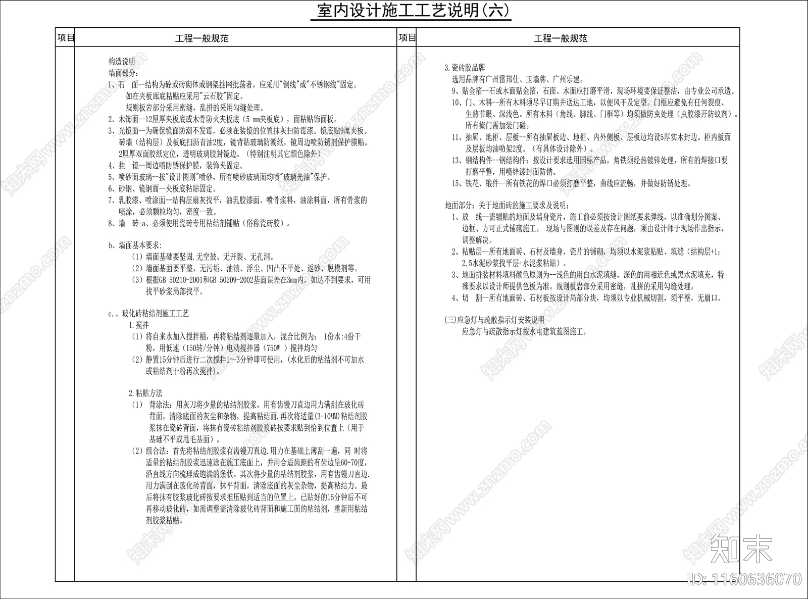 室内设计施工工艺说明内部装修工程防火规范施工图下载【ID:1160636070】