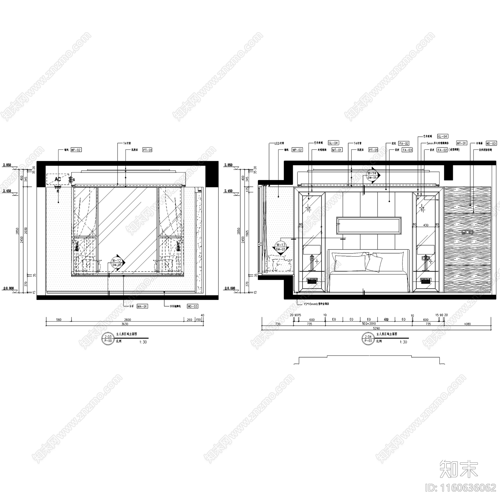 现代简约鸿荣源壹方中心玖誉大平层室内家装cad施工图下载【ID:1160636062】