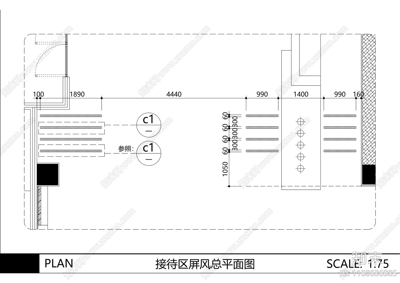 屏风和装饰品节点大样图cad施工图下载【ID:1160636985】