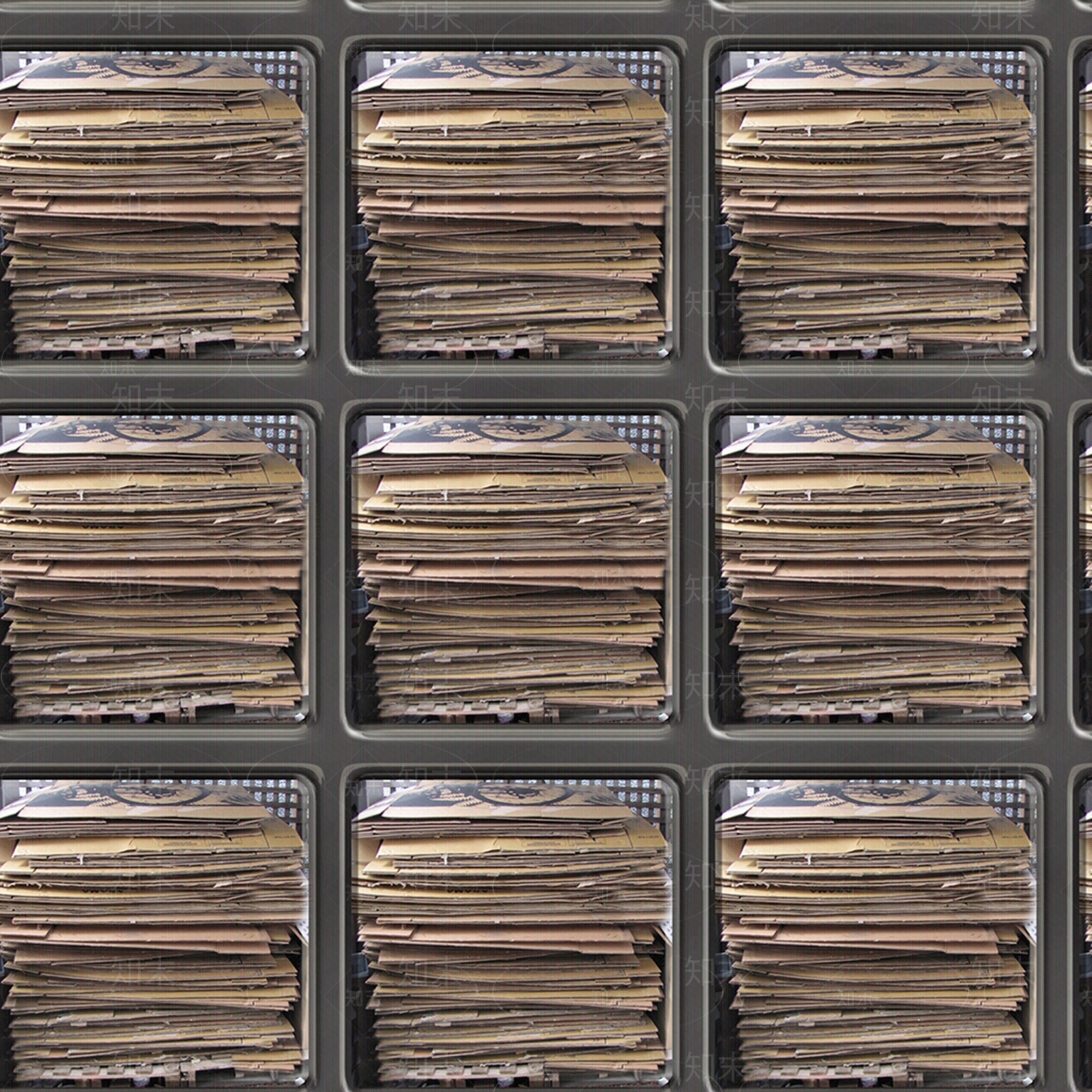 无缝瓦楞纸板纸箱纸壳牛皮纸肌理纸贴图下载【ID:1160637614】