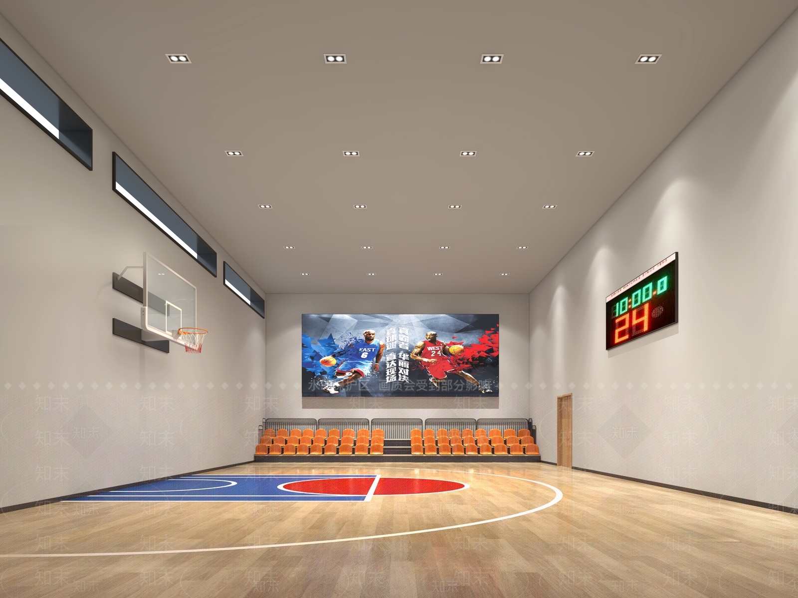 室内空间篮球馆3D模型下载【ID:1160638607】