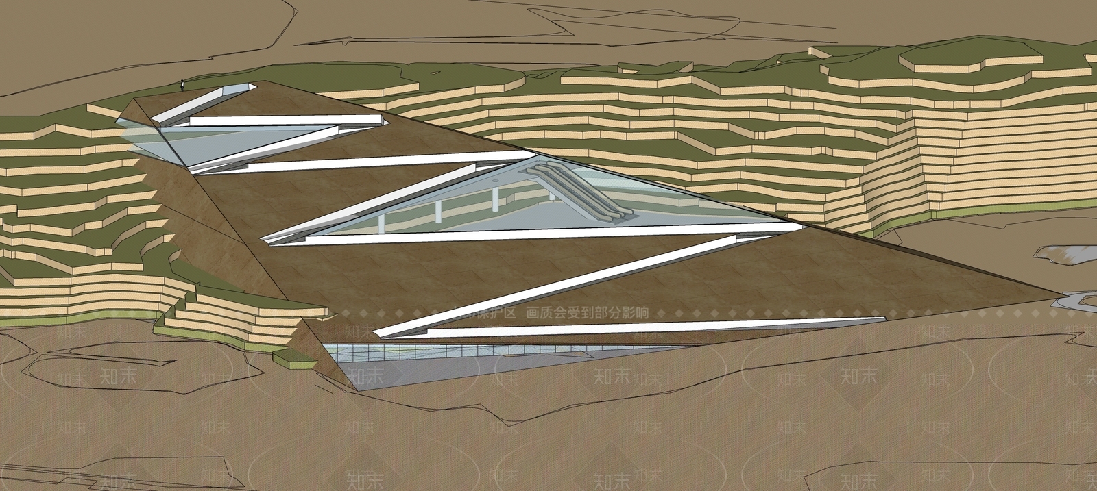 展览馆建筑SU模型精品下载_SketchUp模型_知末网