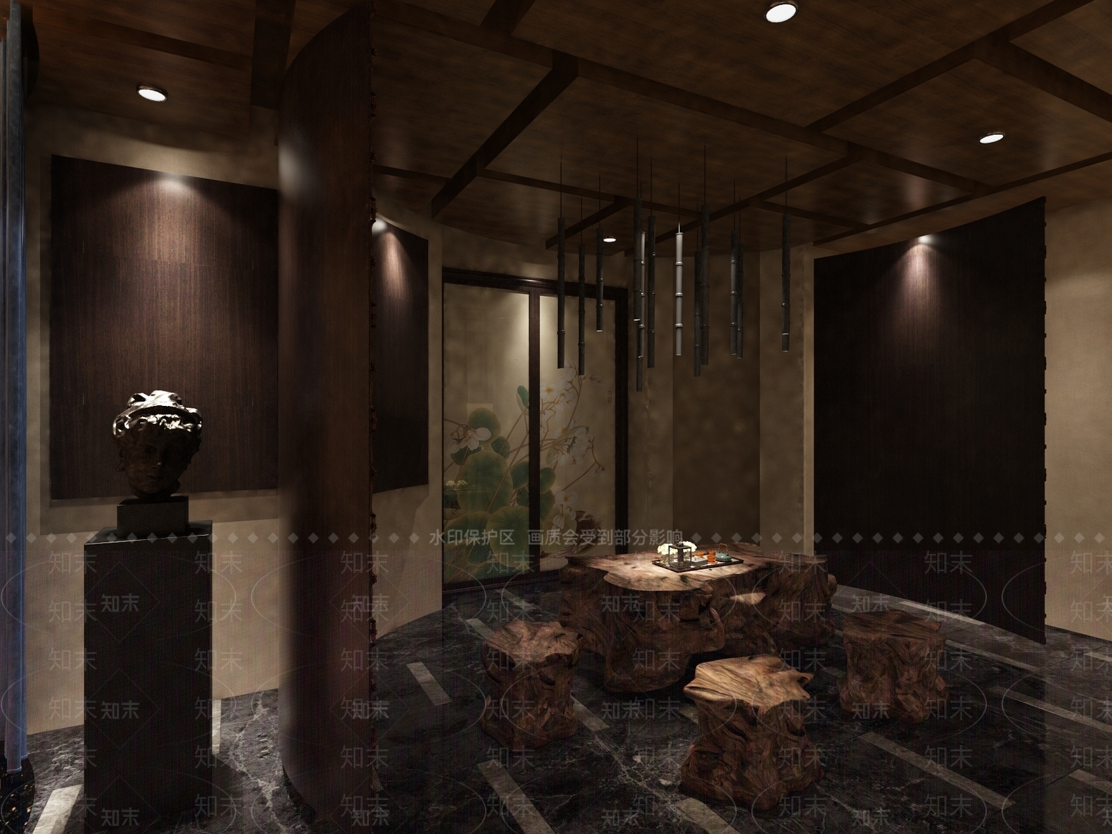新中式喝茶区RF3D模型下载【ID:1160642456】