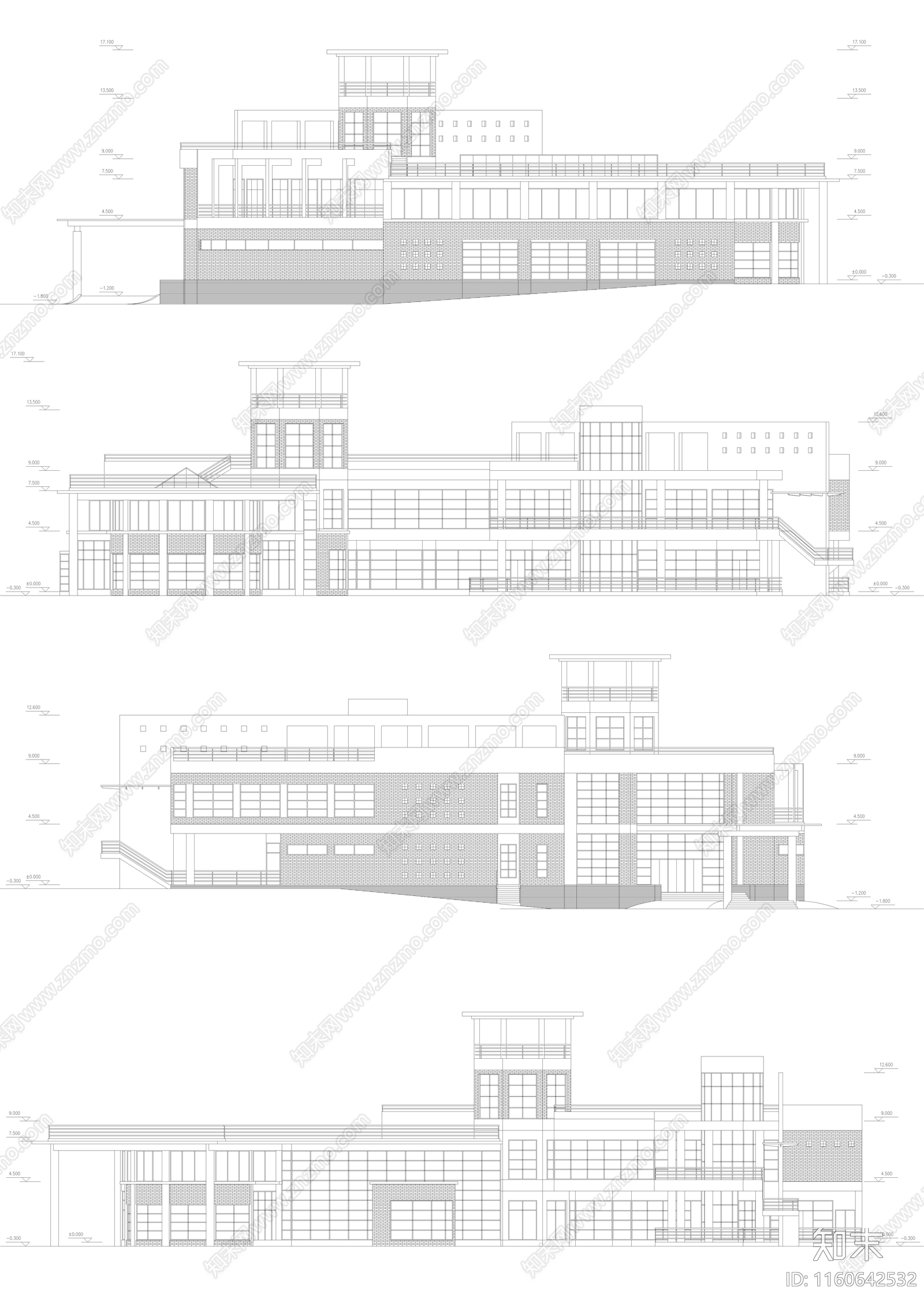 会所平立面图cad施工图下载【ID:1160642532】