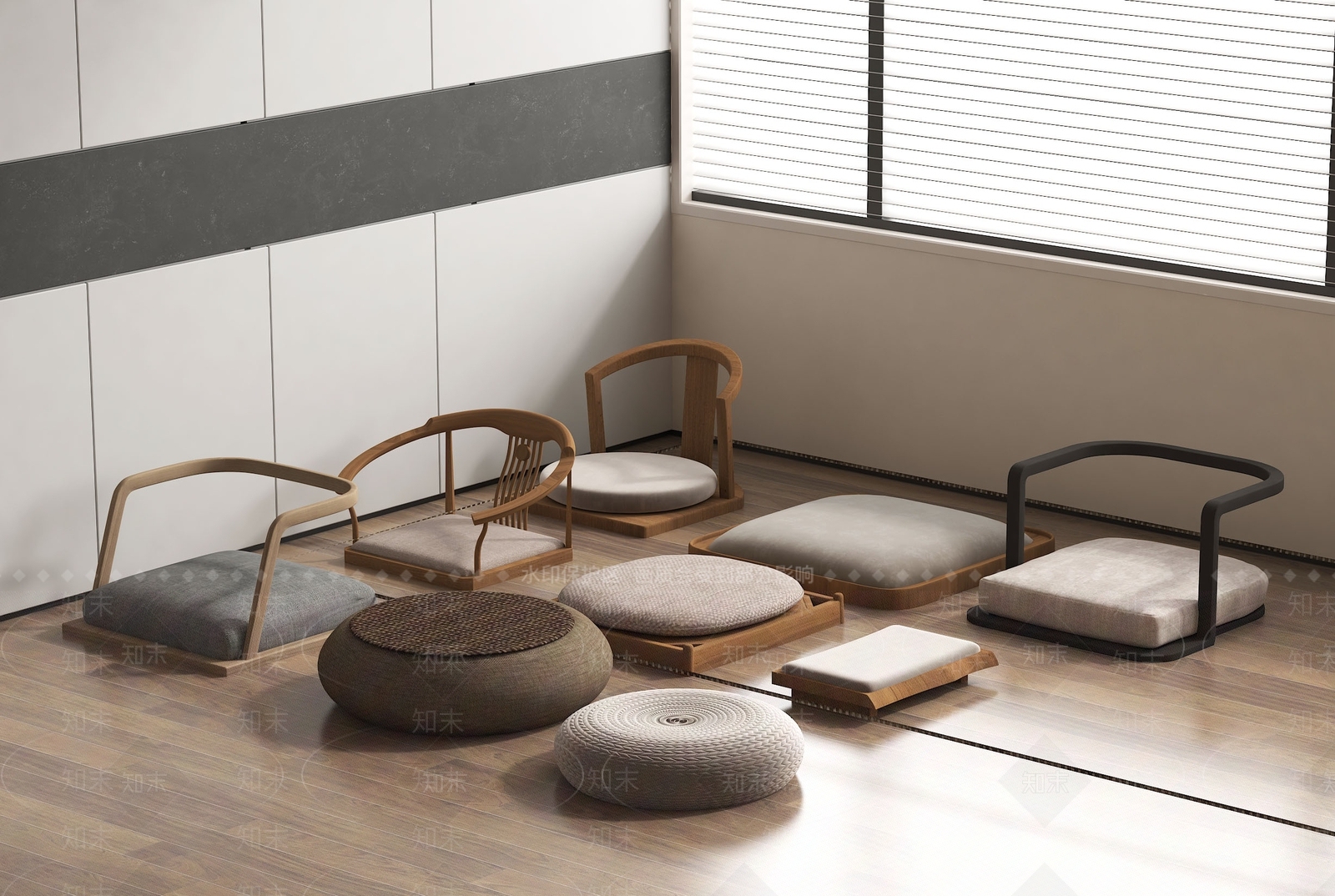 新中式蒲团3D模型下载【ID:1160645179】