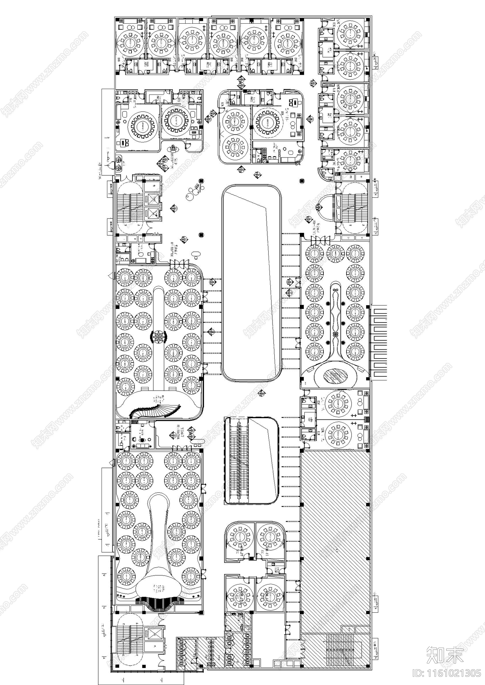 9000平方宴会酒店三套方案布置图施工图下载【ID:1161021305】