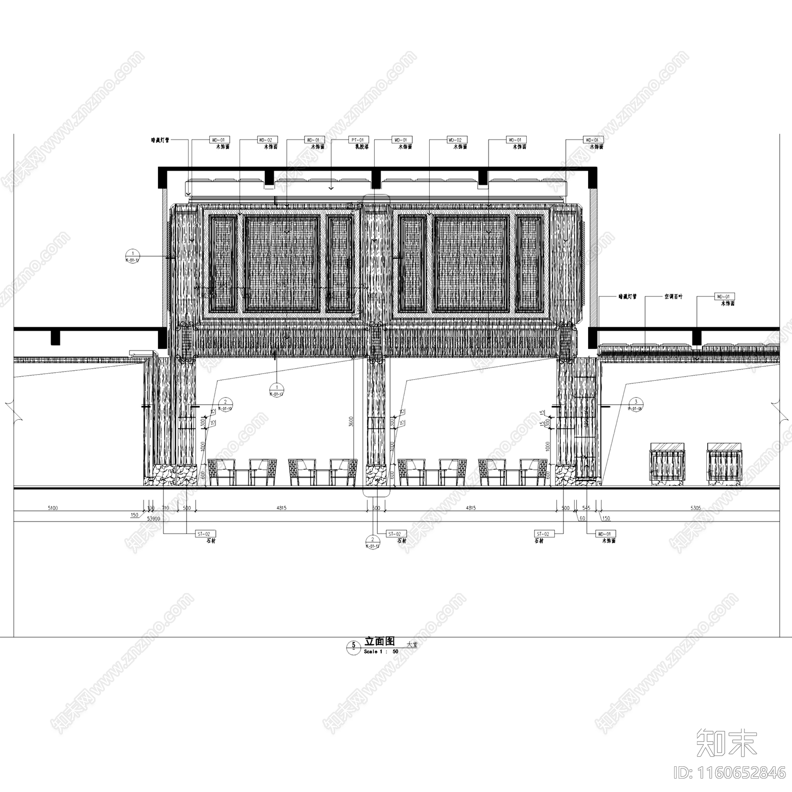 南洋混搭风青岛中洲半岛城邦售楼处cad施工图下载【ID:1160652846】