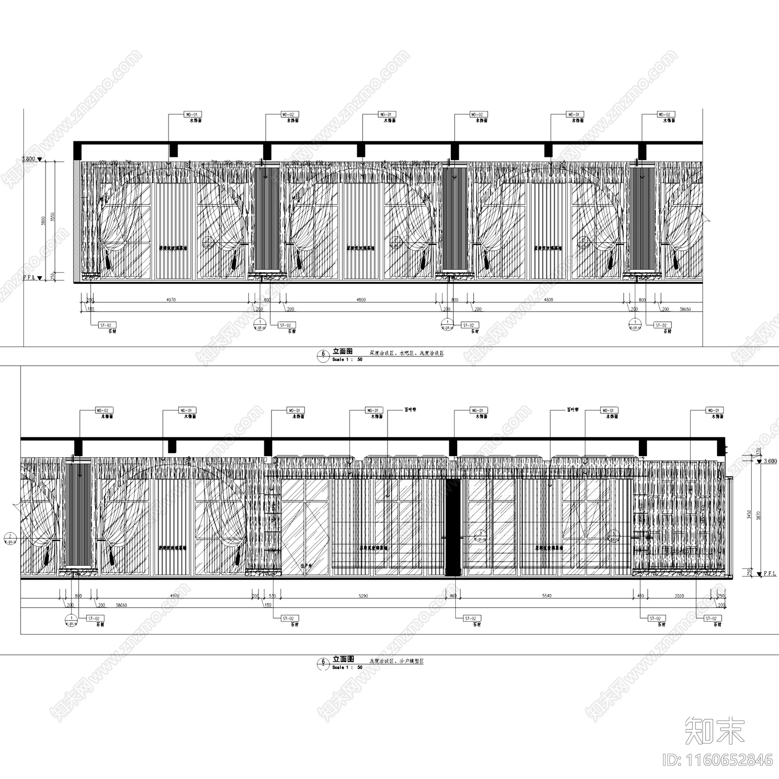 南洋混搭风青岛中洲半岛城邦售楼处cad施工图下载【ID:1160652846】