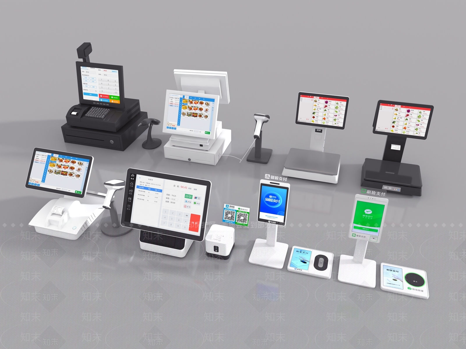 现代收银机3D模型下载【ID:1160656167】