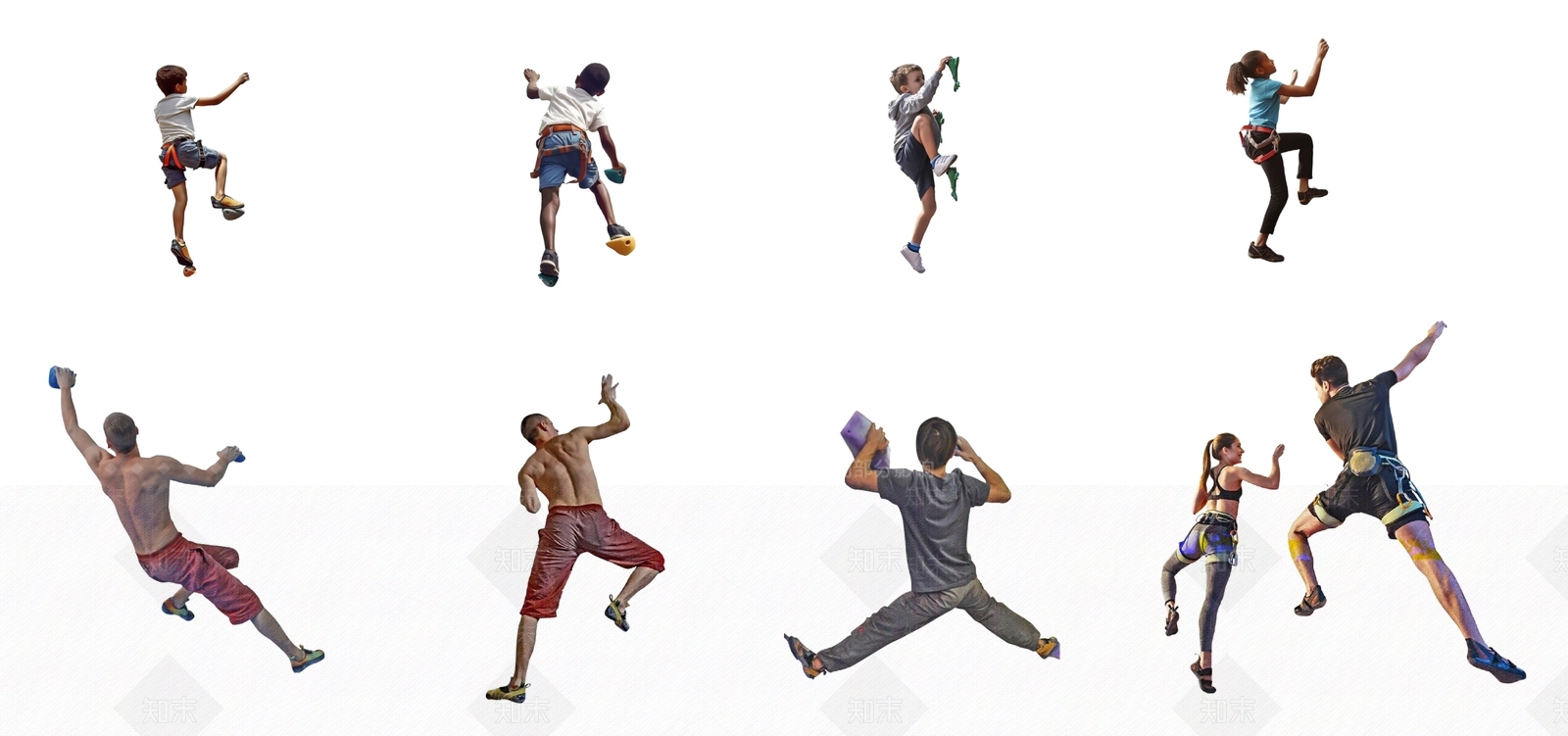 2D攀岩人物SU模型下载【ID:1160655742】