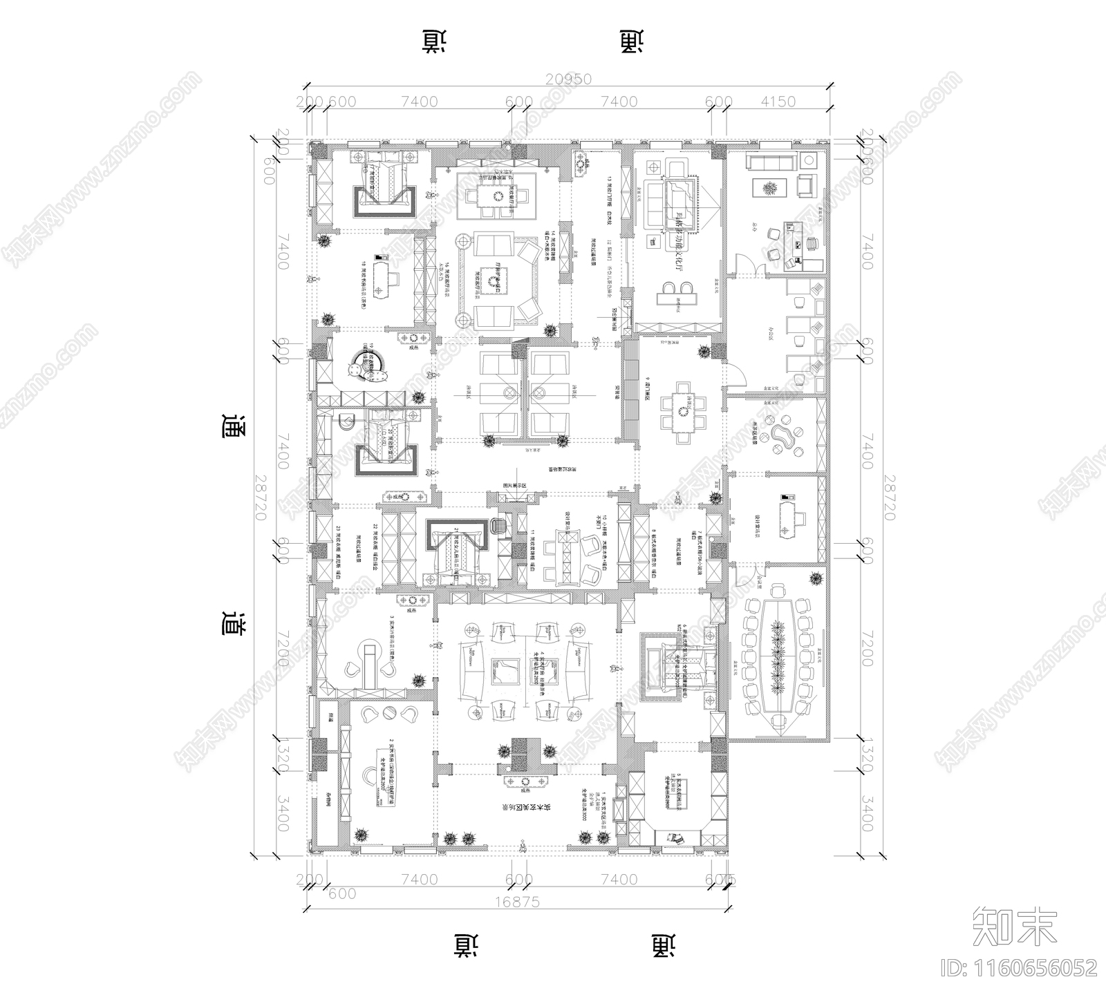 高端衣柜专卖店cad施工图下载【ID:1160656052】