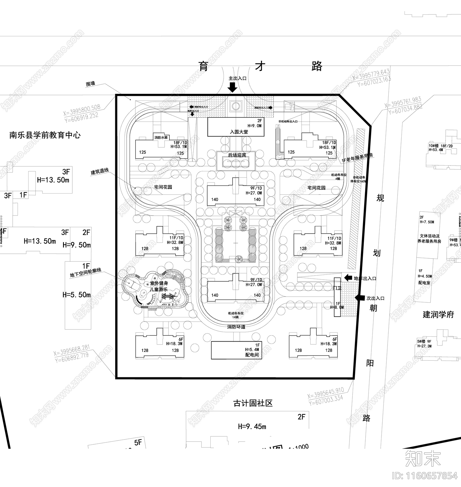 地产展示示范区景观平面图cad施工图下载【ID:1160657854】