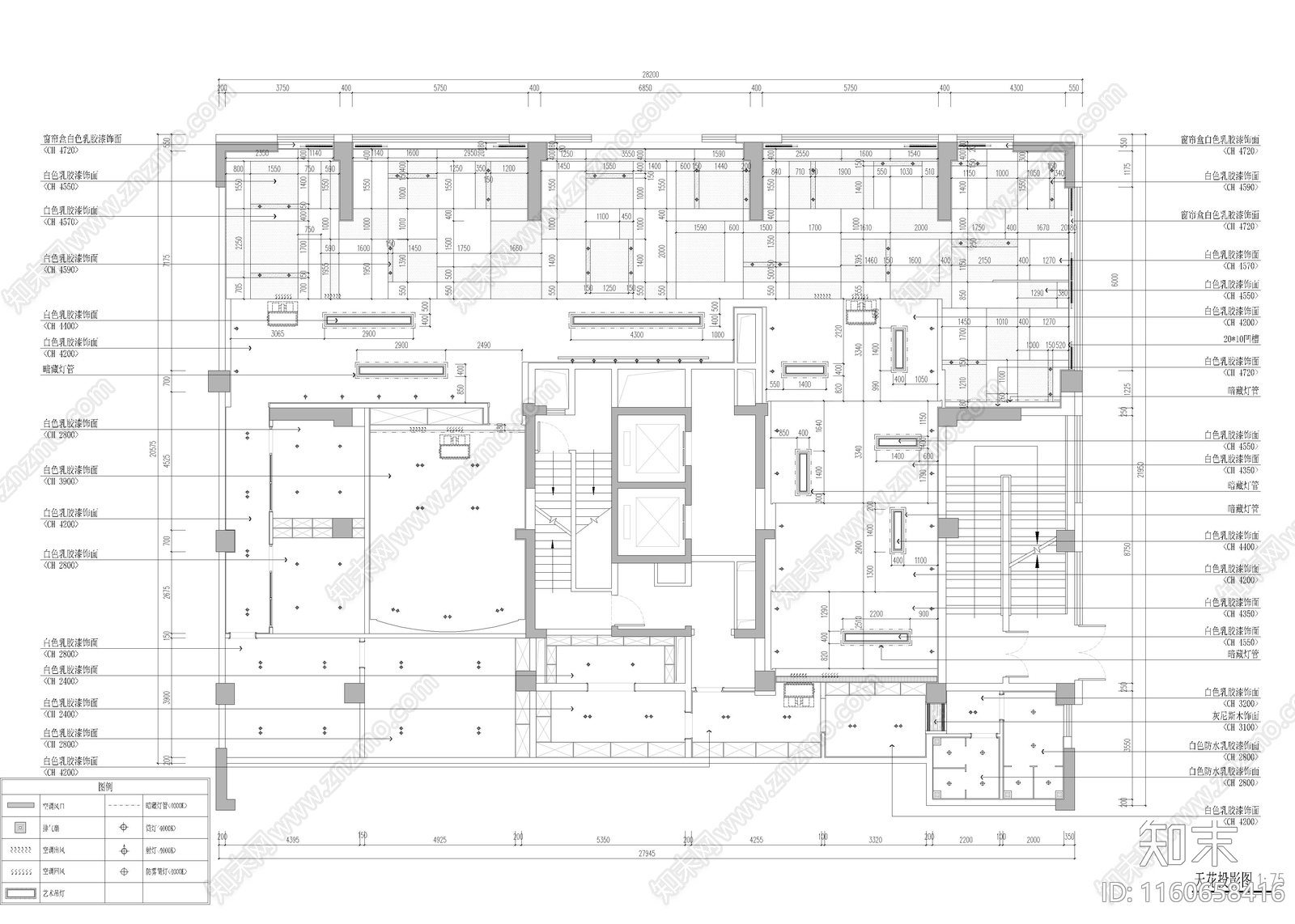 620㎡售楼处cad施工图下载【ID:1160658416】