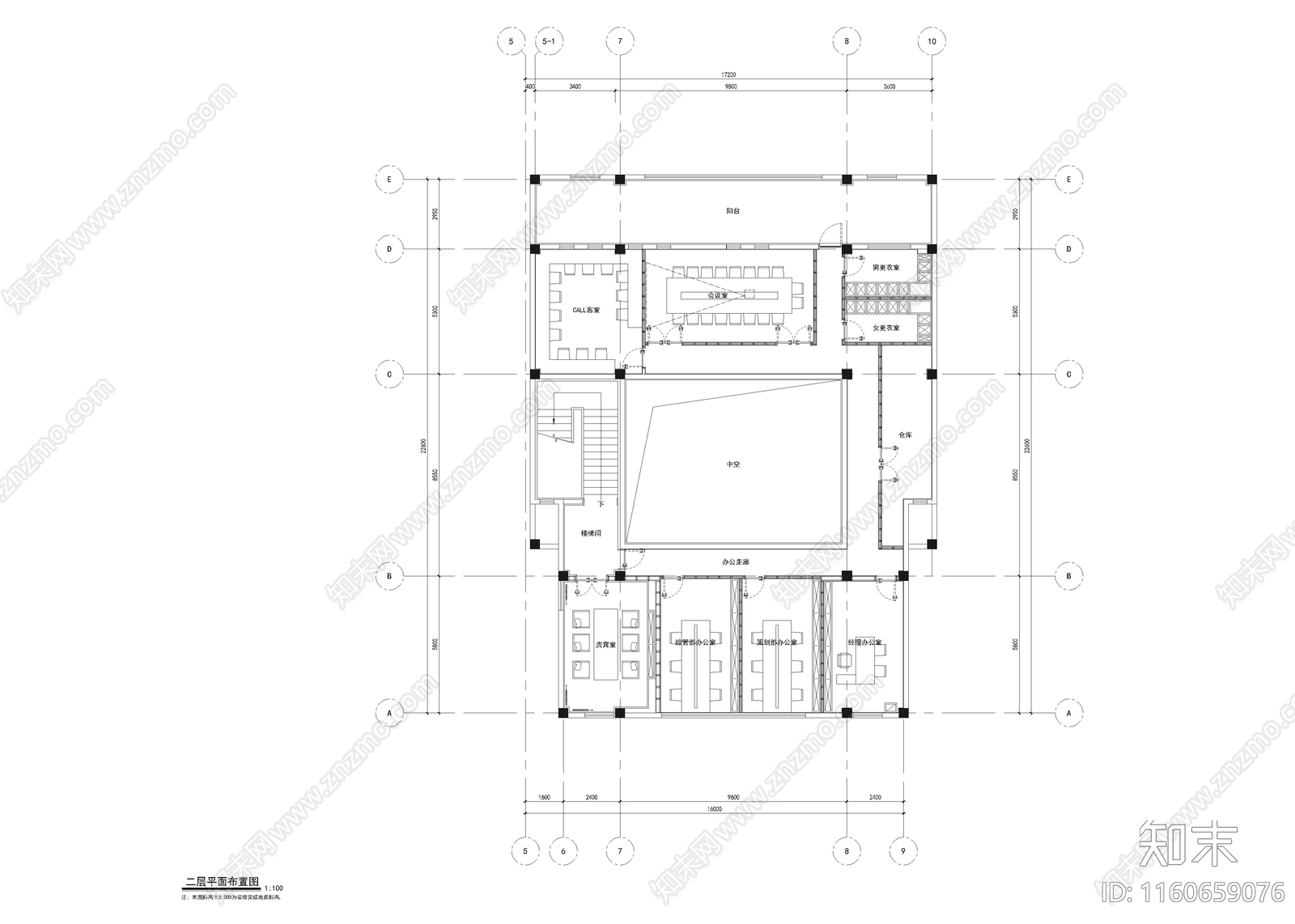 880㎡售楼处cad施工图下载【ID:1160659076】