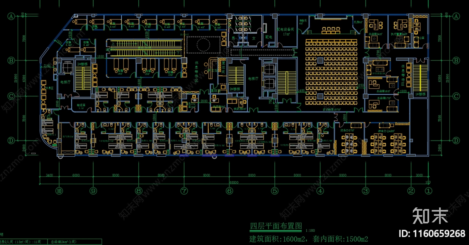 韩美整形大型医疗美容医院cad施工图下载【ID:1160659268】