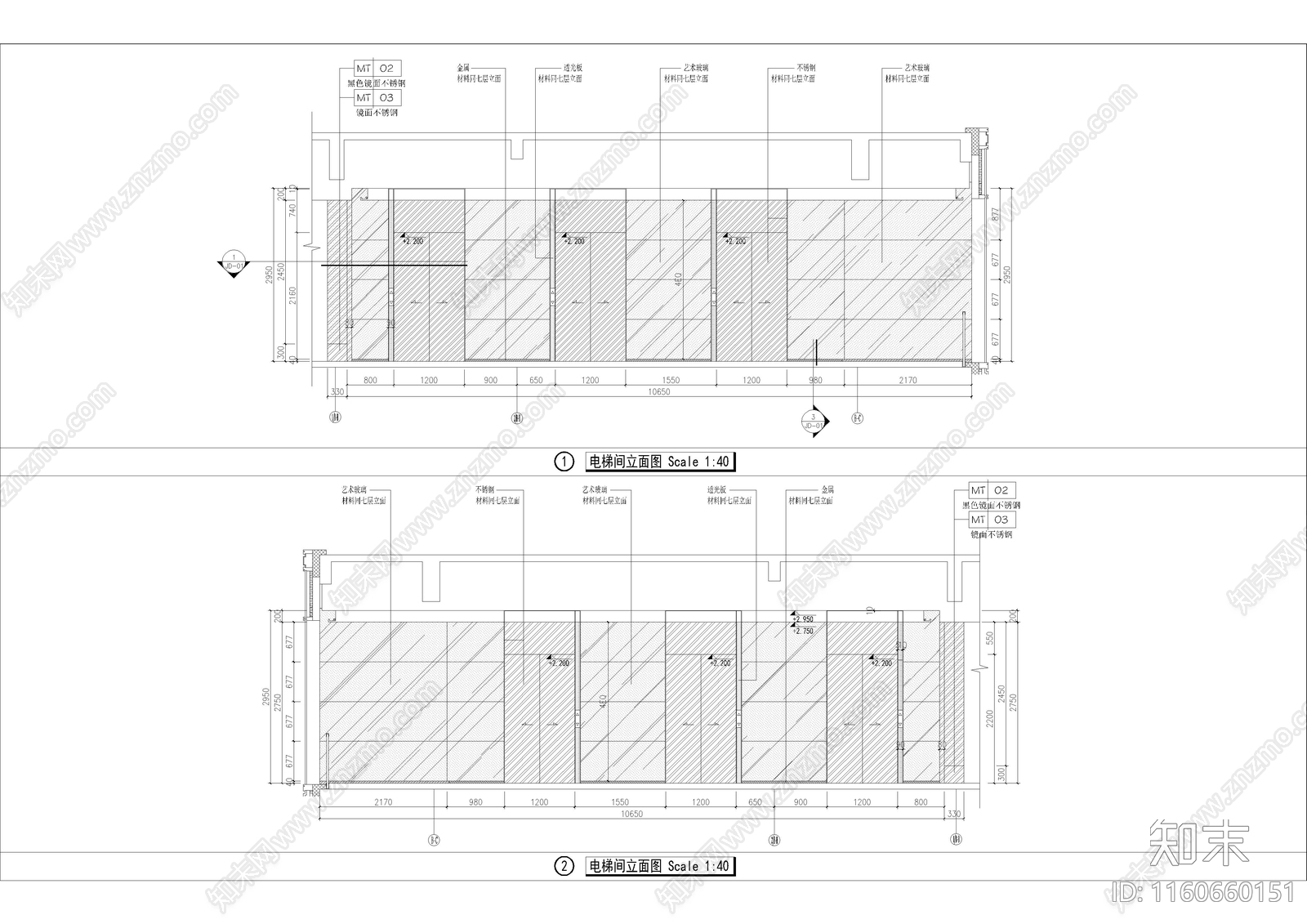 1680㎡办公室cad施工图下载【ID:1160660151】