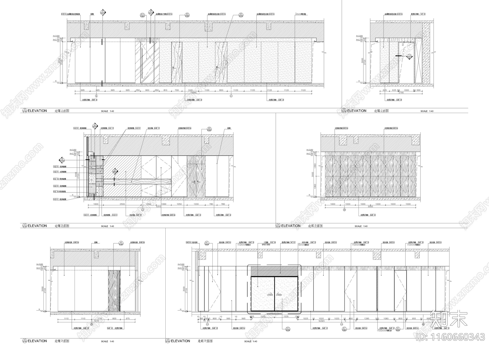 1710㎡办公室cad施工图下载【ID:1160660343】