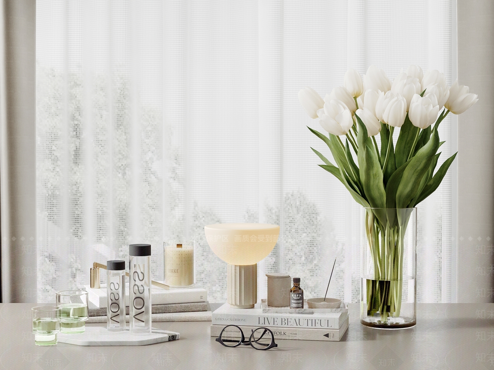 现代饰品摆件组合3D模型下载【ID:1160660647】