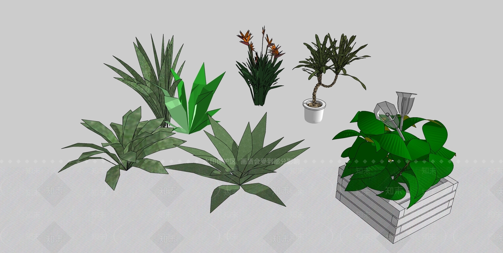 室外植物花丛SU模型下载【ID:1160665441】