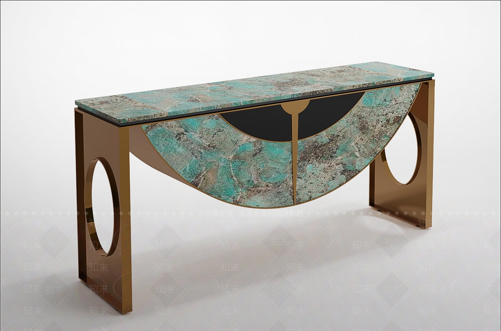 现代巴西绿宝石端景台3D模型下载【ID:1160666050】