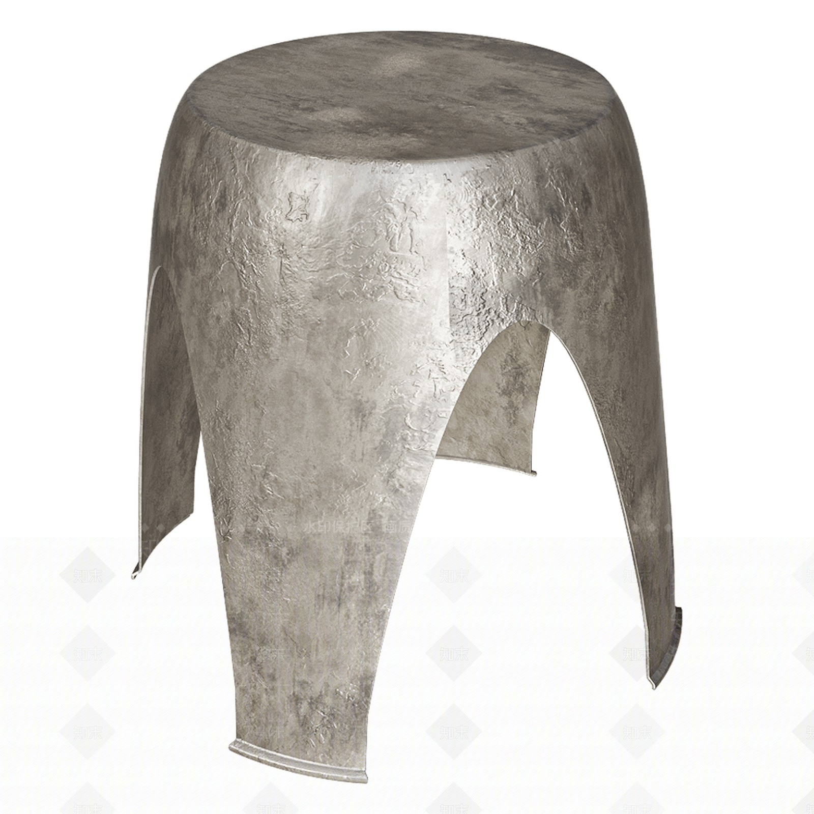 ELITE现代不锈钢矮凳3D模型下载【ID:1160669322】