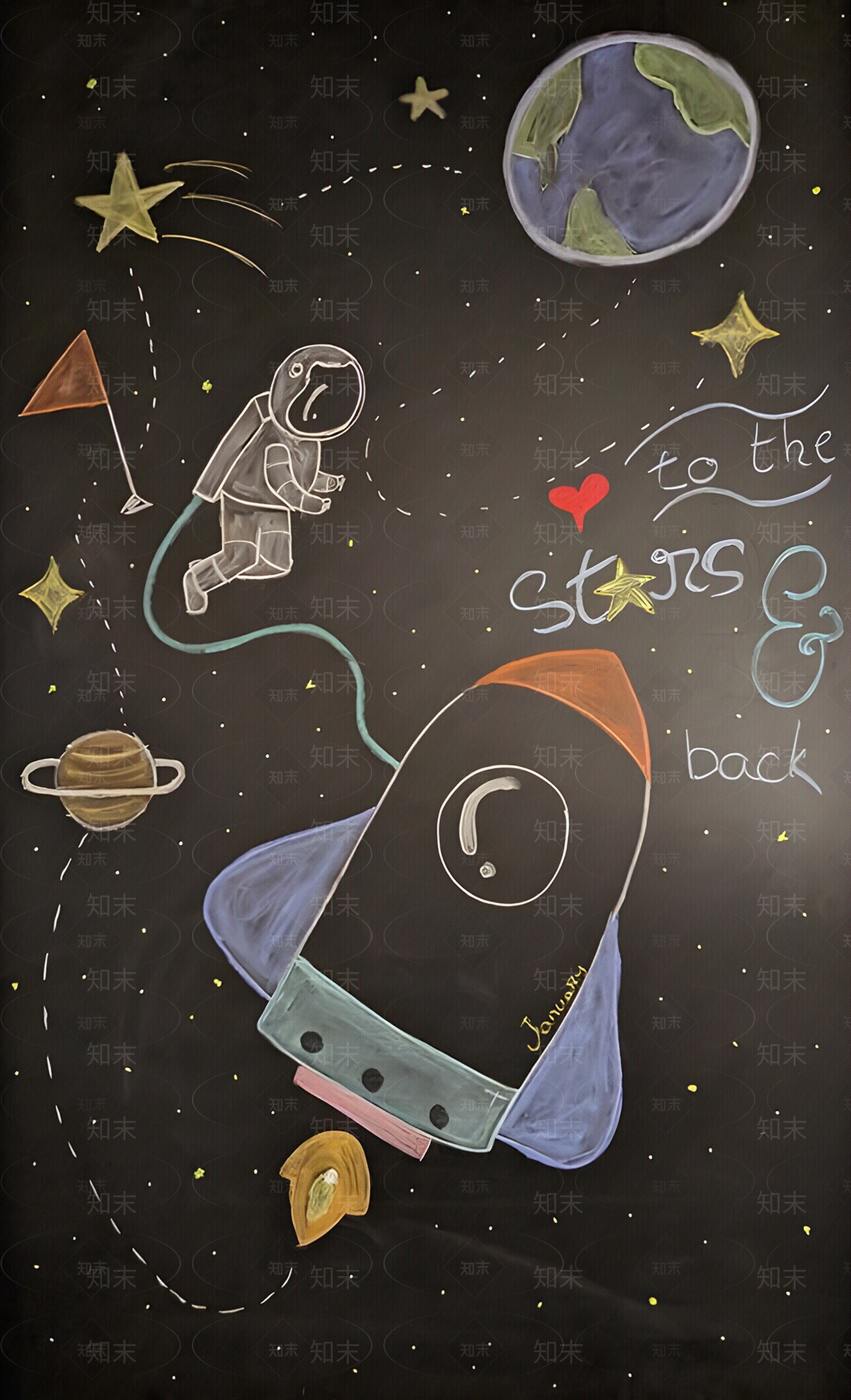 黑板涂鸦画贴图下载【ID:1160671380】