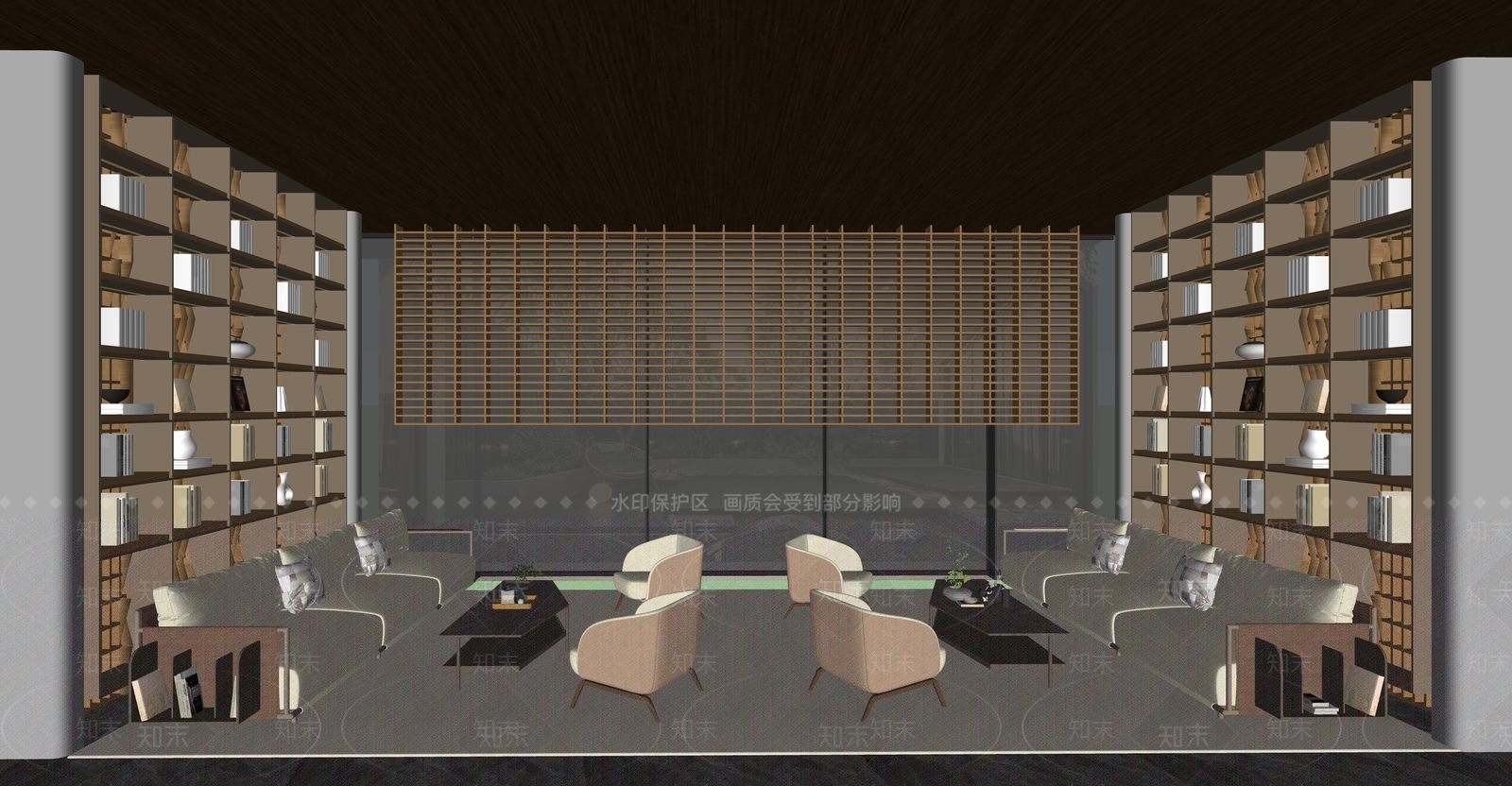 现代售楼处洽谈区SU模型下载【ID:1160674812】