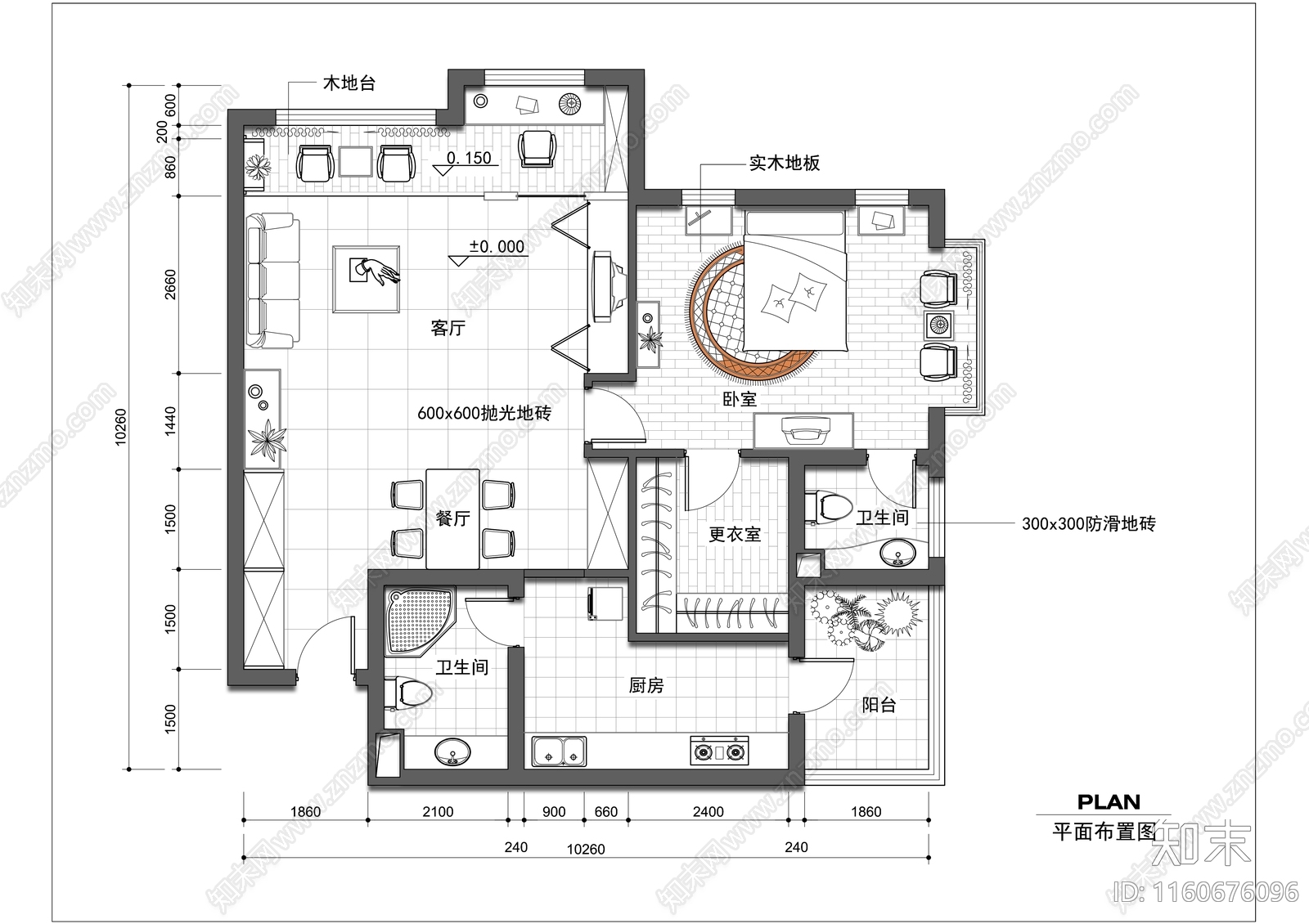 单身公寓平面图施工图下载【ID:1160676096】