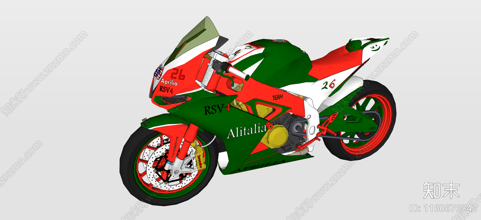 apriliaRSV4摩托车SU模型下载【ID:1160676842】