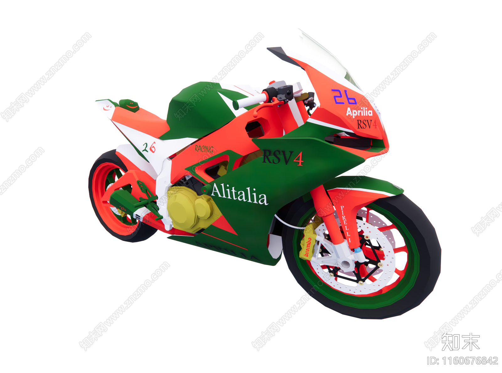 apriliaRSV4摩托车SU模型下载【ID:1160676842】