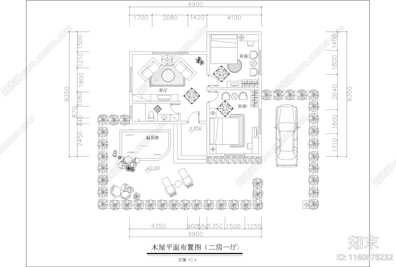 现代木屋建筑施工图下载【ID:1160678232】