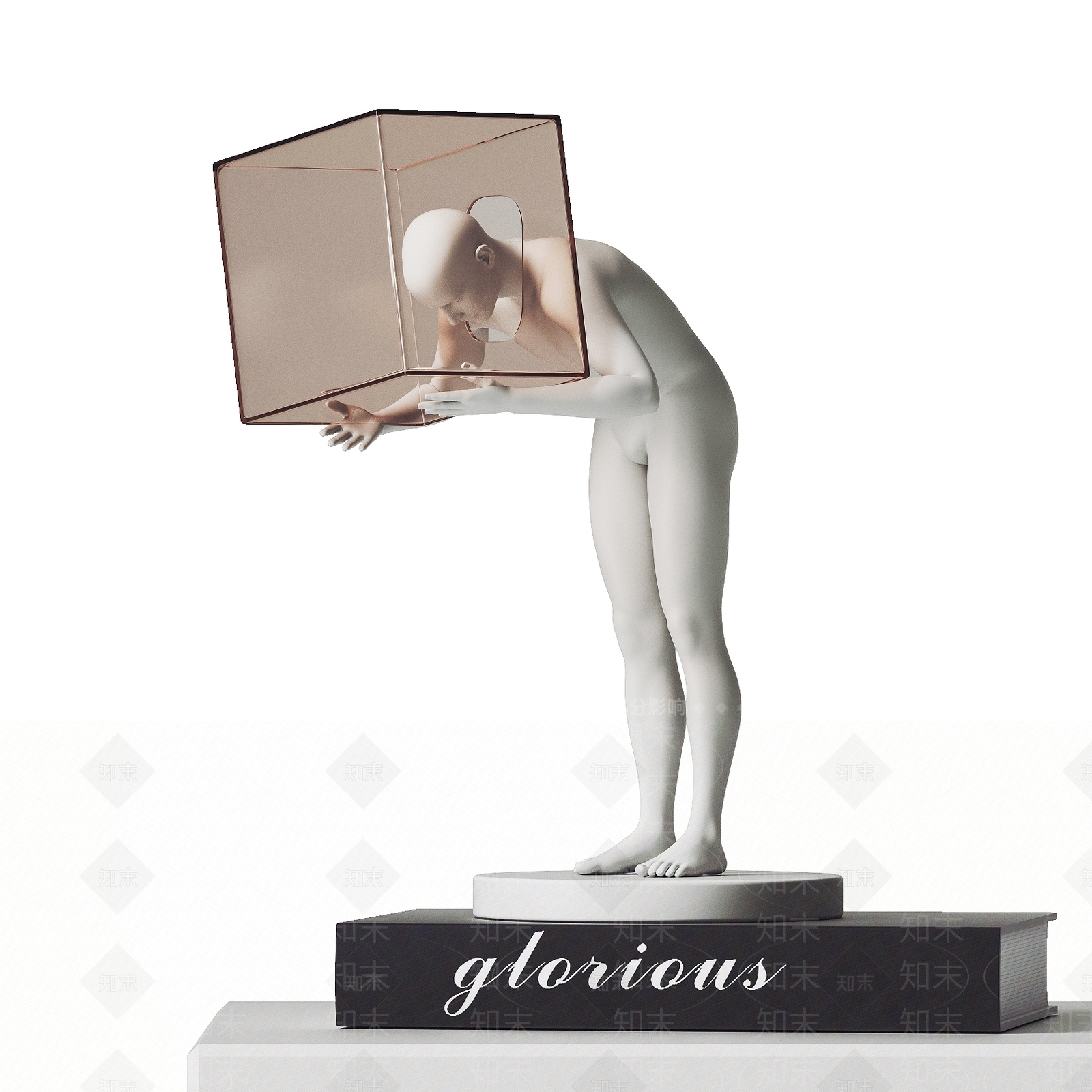 现代人物雕塑摆件SU模型下载【ID:1160678401】