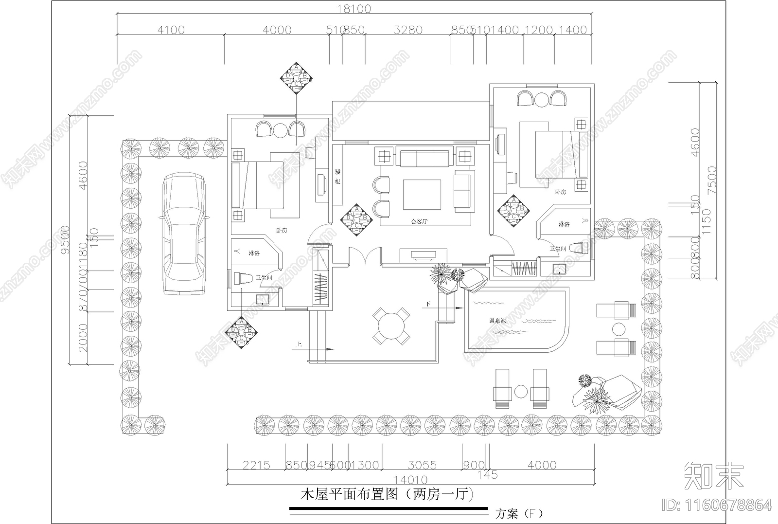 广东温泉度假村F型木屋施工图下载【ID:1160678864】