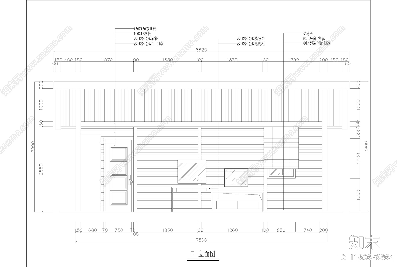 广东温泉度假村F型木屋施工图下载【ID:1160678864】