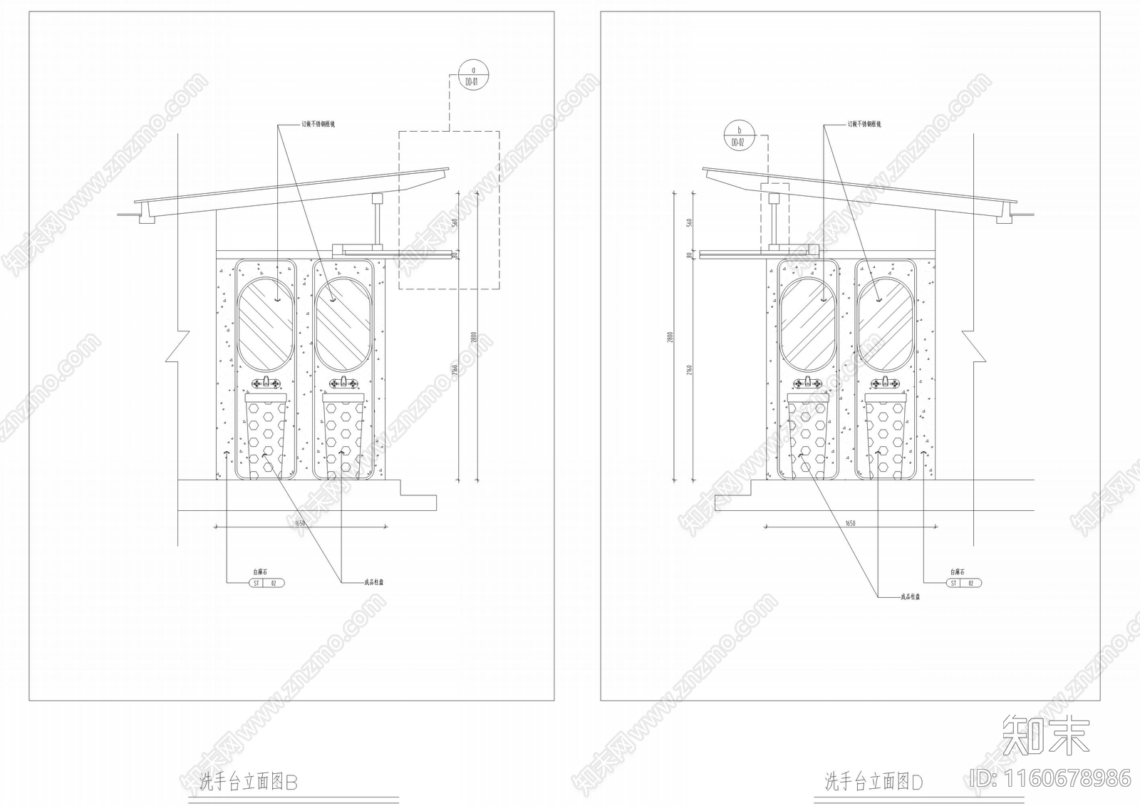 现代公厕cad施工图下载【ID:1160678986】