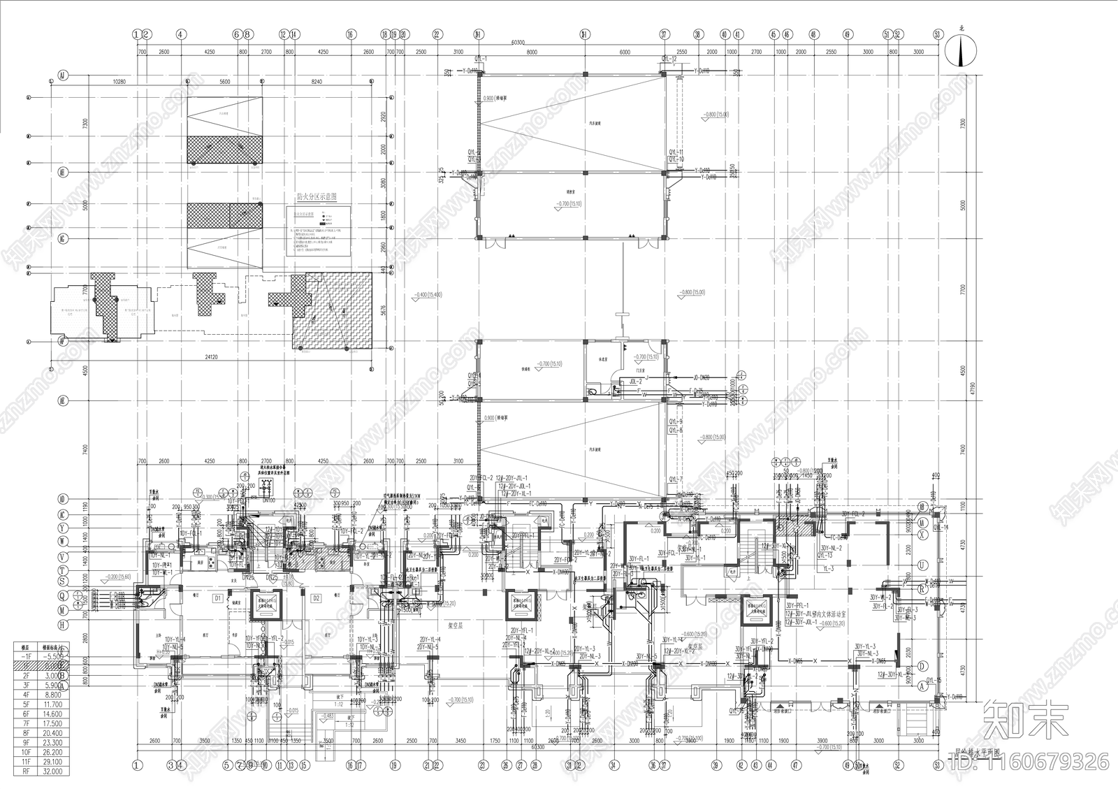 尤荣园商品住宅工程给排水图cad施工图下载【ID:1160679326】