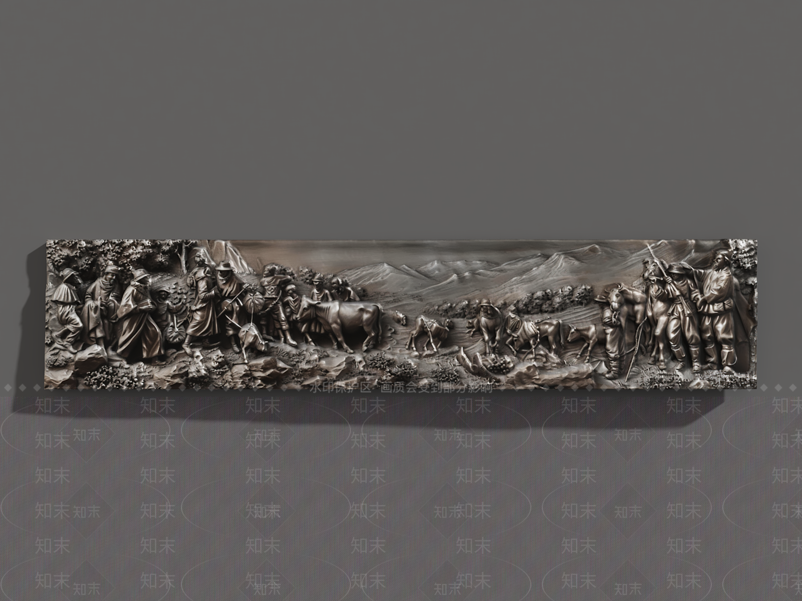 现代铁艺浮雕3D模型下载【ID:1160680430】