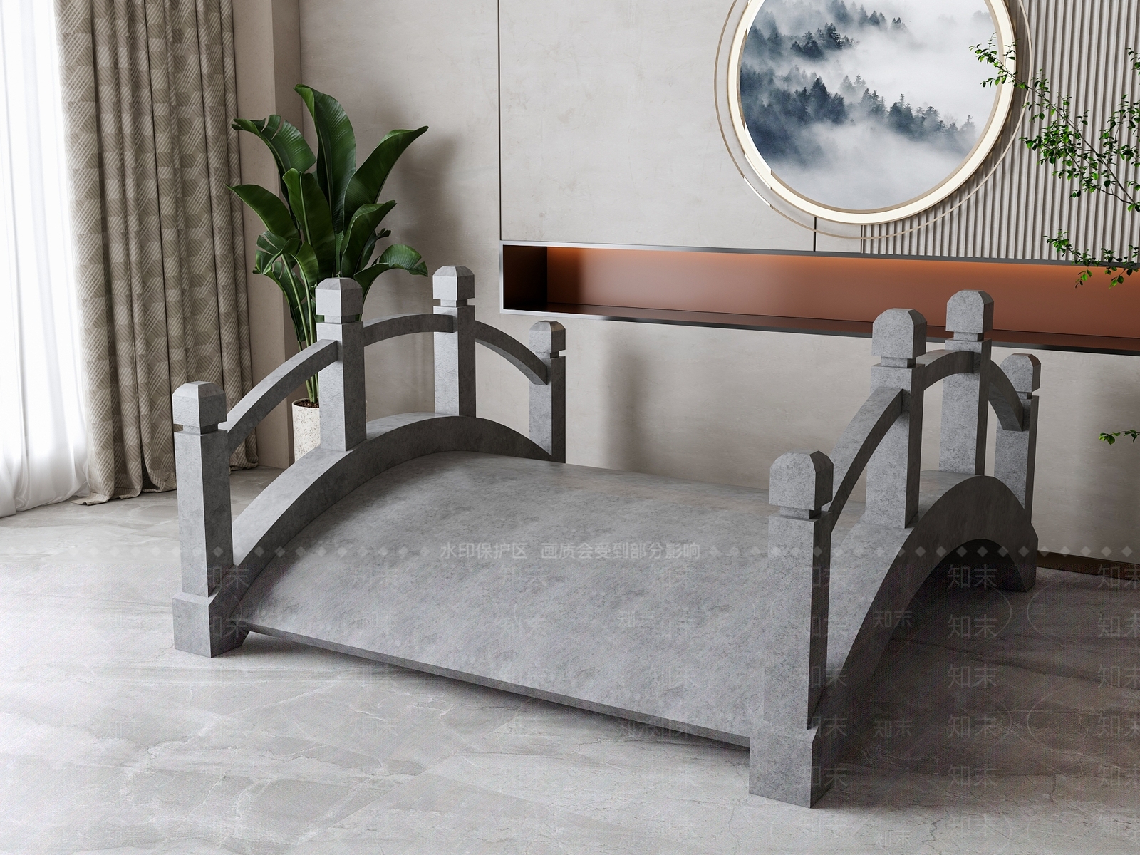 中式石桥3D模型下载【ID:1160682468】