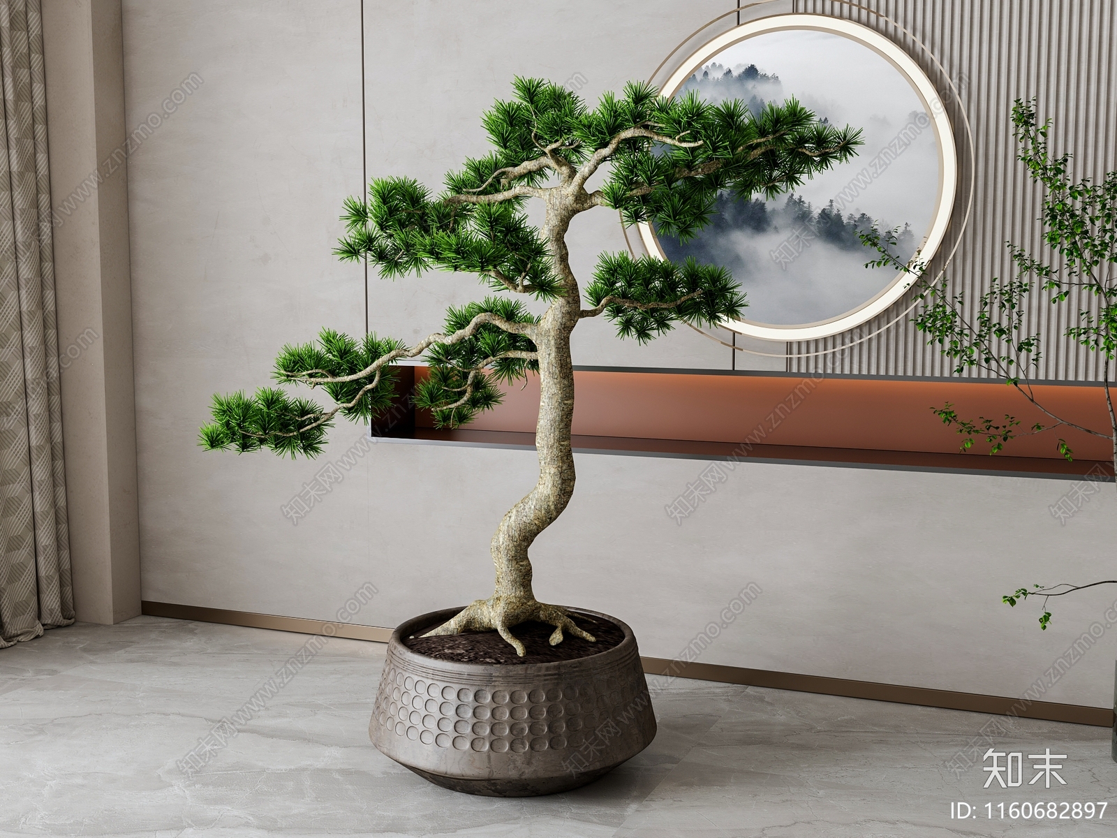 中式盆景3D模型下载【ID:1160682897】