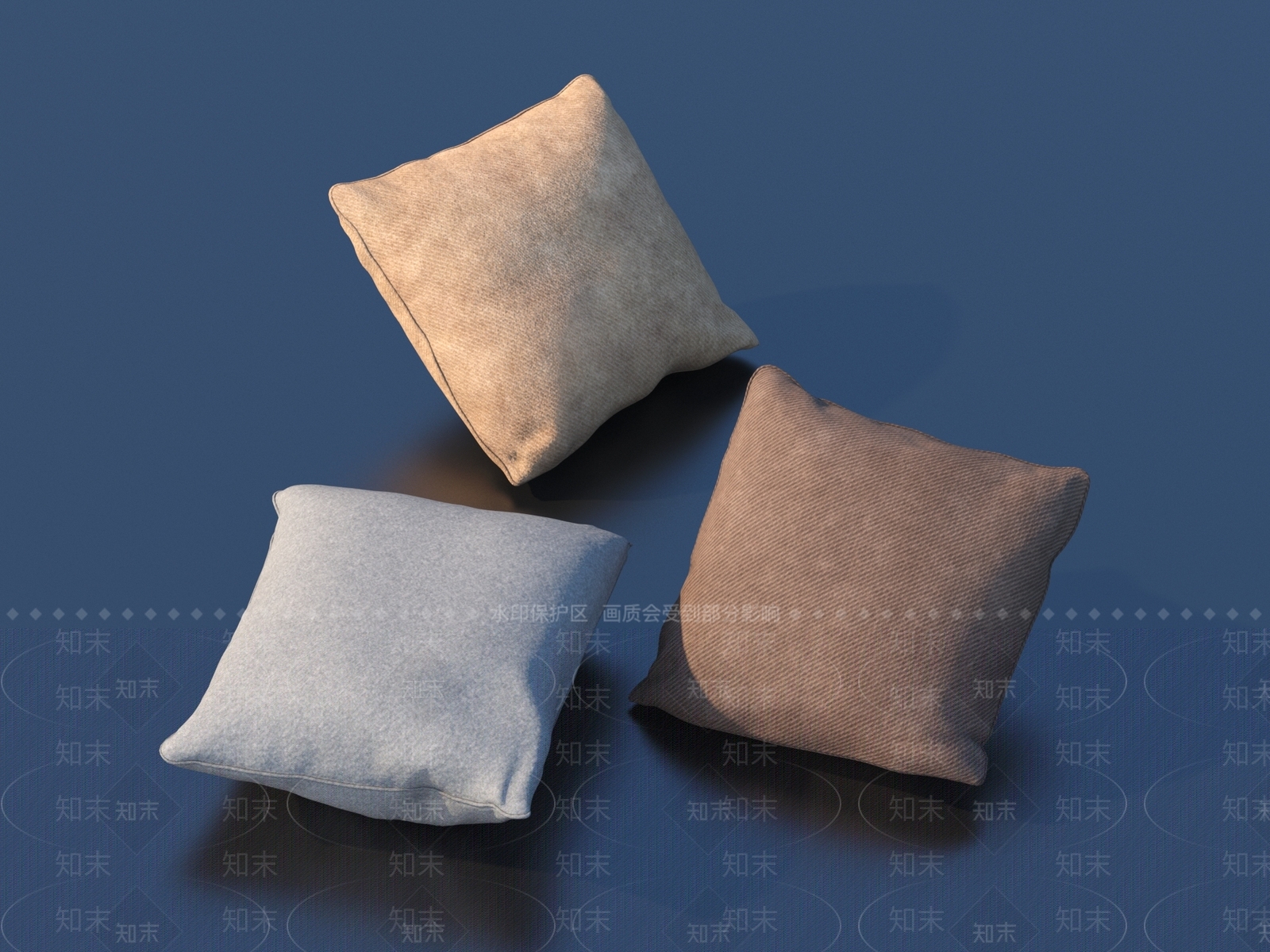 现代抱枕3D模型下载【ID:1160689538】