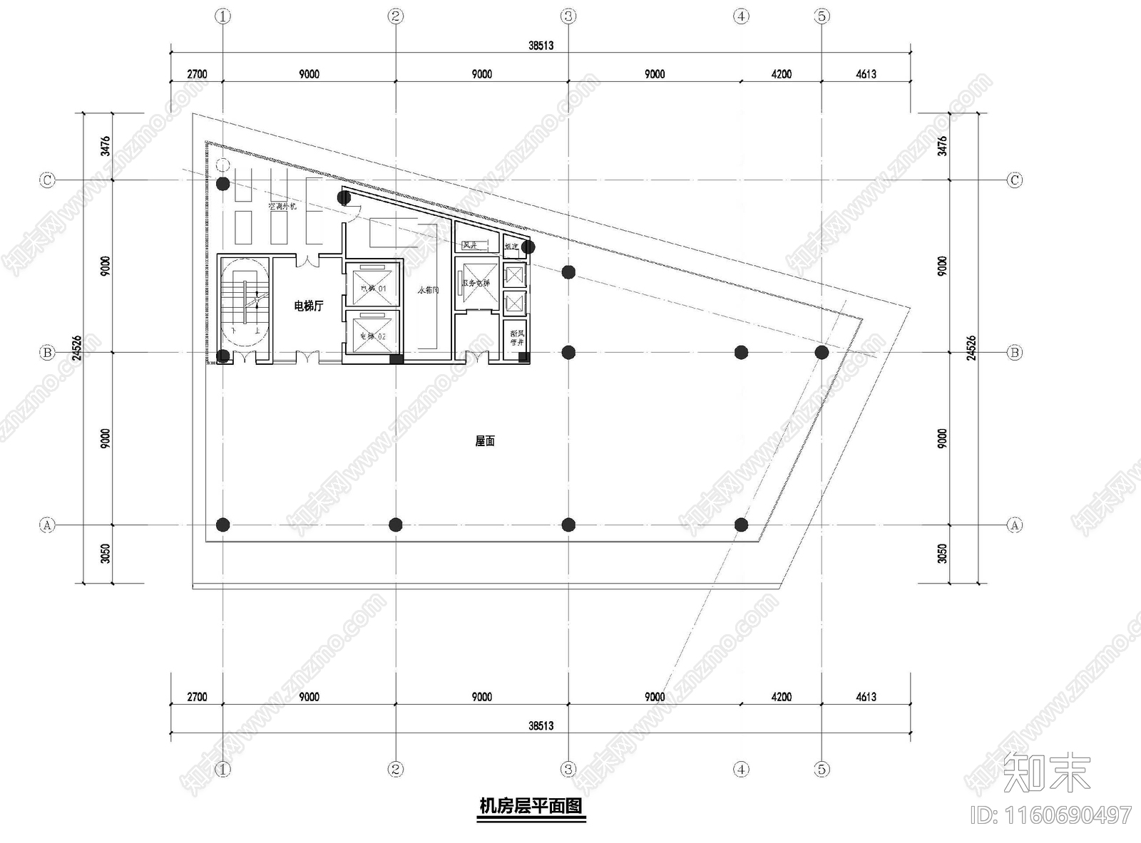 现代风格酒店大堂配套cad施工图下载【ID:1160690497】