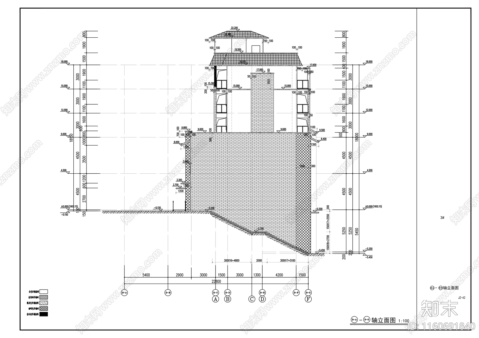 安置房工程建筑cad施工图下载【ID:1160691840】