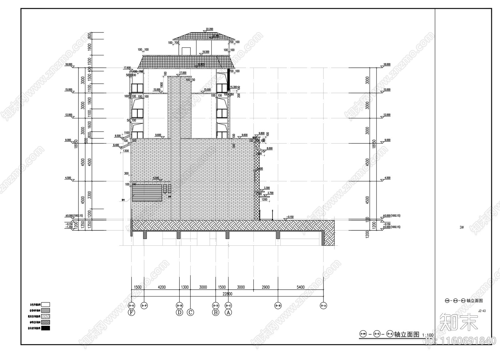 安置房工程建筑cad施工图下载【ID:1160691840】